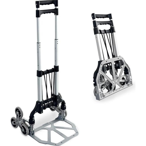 Grafner Diable pour escaliers en aluminium extensible / pliable 70kg