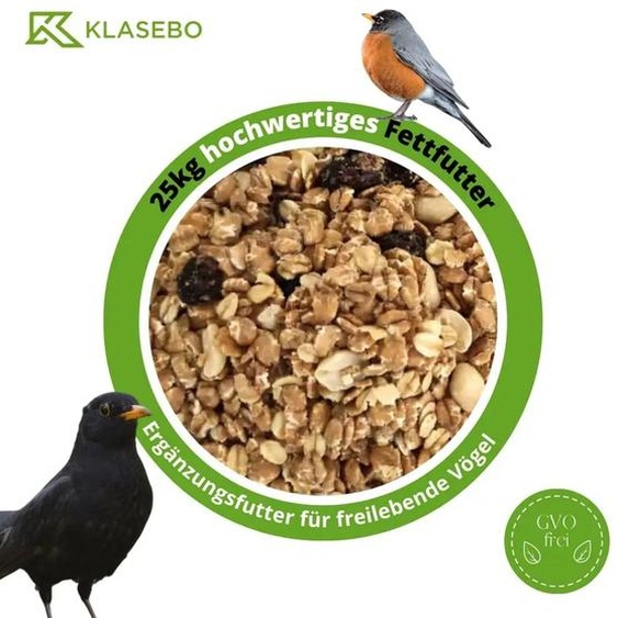 Graines pour oiseaux 25 kg, nourriture pour oiseaux sauvages, riches en graisse