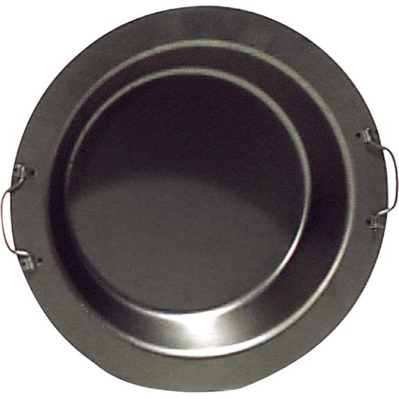 Grand bac à charbon en tôle, diamètre 44 cm.