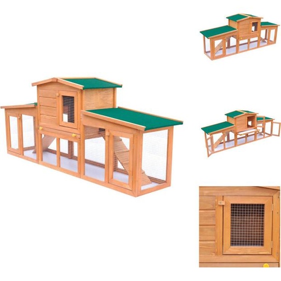 Grand clapier pour petits animaux Clapier à lapins avec toits Bois - Habitat & Enclos pour petits animaux
