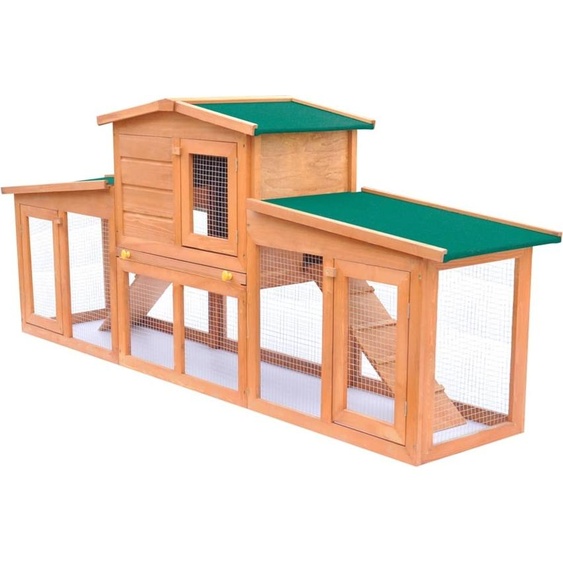 Grand clapier pour petits animaux Clapier à lapins avec toits Bois