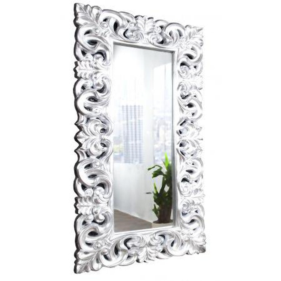 Grand miroir baroque rectangulaire - Chester - Argenté