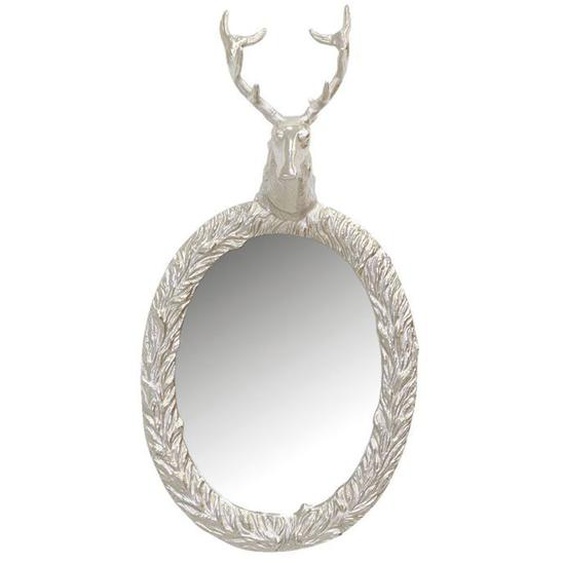 Grand miroir cerf en aluminium