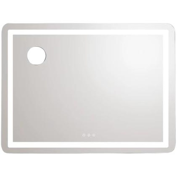 Grand miroir de maquillage - Pour la coiffeuse - Miroir éclairé avec Smart Touch et 3 couleurs de lumière réglables - 80 x 60 cm