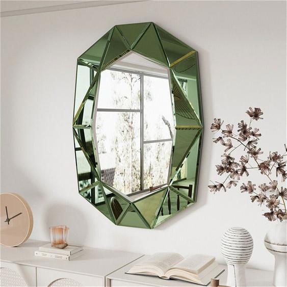 Miroir Mural - Grand - Émeraude - Ovale - 100x72cm - Design Contemporain