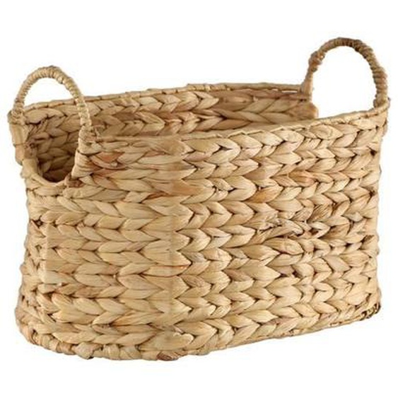 Grand panier en Jacinthe deau - H30 cm - 50 cm X 35 cm X 30 cm - Calicosy