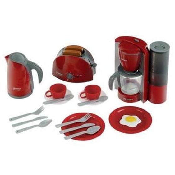 Grand Set Petit-déjeuner Bosch Rouge Et Gris