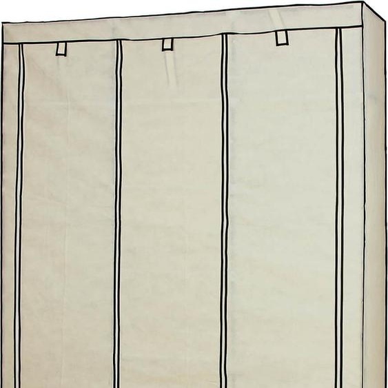 Grande armoire à vêtements en tissu 175 x 150 cm beige