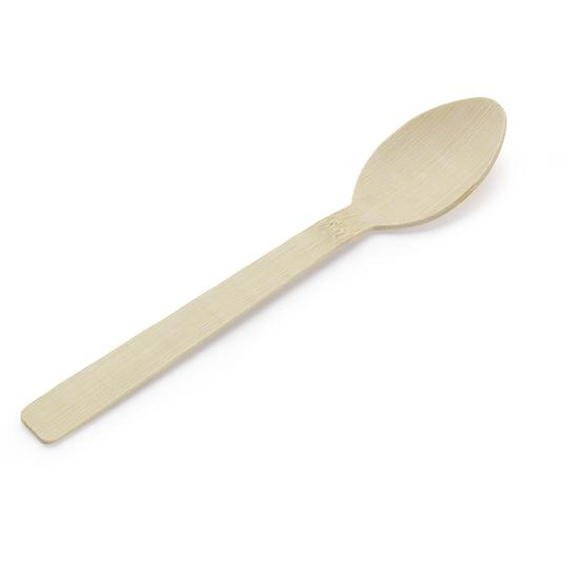 Grande cuillère en bambou L. 17,5 cm - Lot de 50