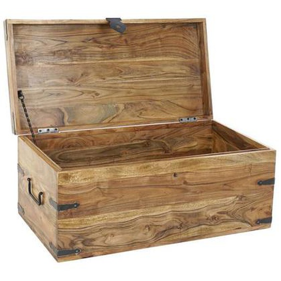 Grande Malle de Rangement en Bois Massif Acacia 0,000000