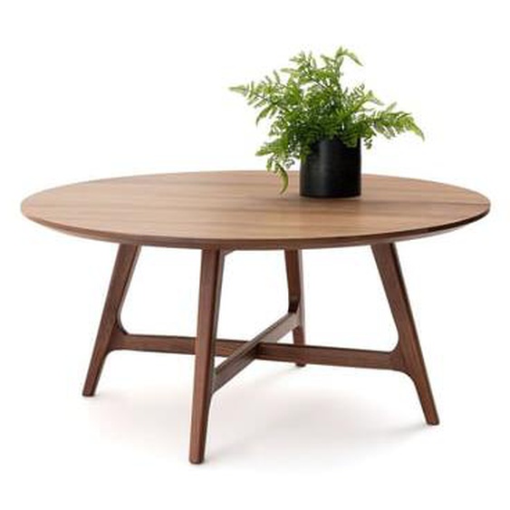 Grande table basse ronde noyer, Larsen