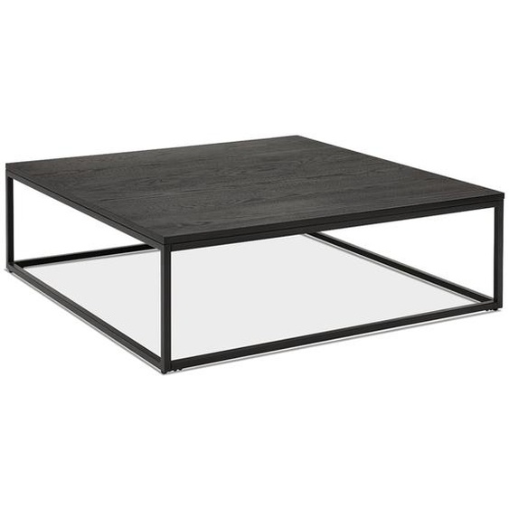 Grande table basse style industriel TRIBECA en bois et métal noir