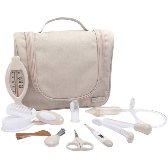 Grande Trousse Set De Soin Bébé 15 Accessoires Luxe Dune Beige