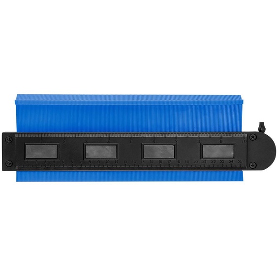 GRAPHITE Gabarit de contrôle de forme 250 mm, matériaux : métal, plastique, pour le contrôle de forme dans les endroits difficiles daccès, graduation en centimètres et en pouces