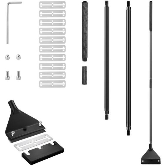 Grattouille pour aquarium, longueur de manche de 62 cm, en alliage daluminium, avec 11 lames, pour le nettoyage