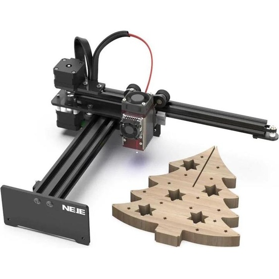 Graveur et découpeur laser - A40640 - Laser 10 W - Surface de gravure 17×18 cm - Vitesse 300 mm/s - Mémoire 256 Mo - Vert