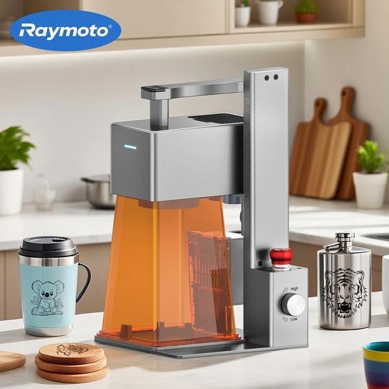 Graveur laser portable Raymoto 10W/20W, machine de gravure manuelle pour le bois et le métal, gravure rapide et facile, outil de bricolage