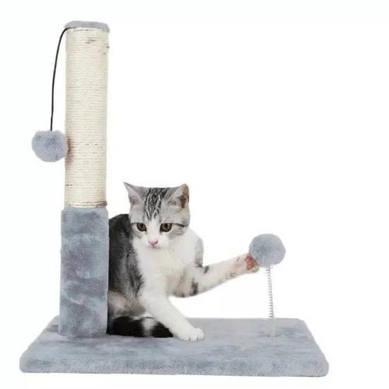 Griffoir FUNFIT pour chat avec niche, couchage, poteau en sisal et jouets