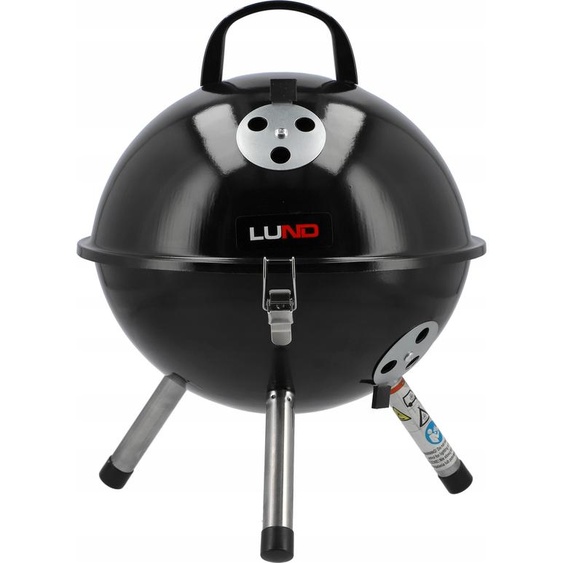 Gril à charbon de bois 32 cm, barbecue boule avec couvercle, barbecue de camping