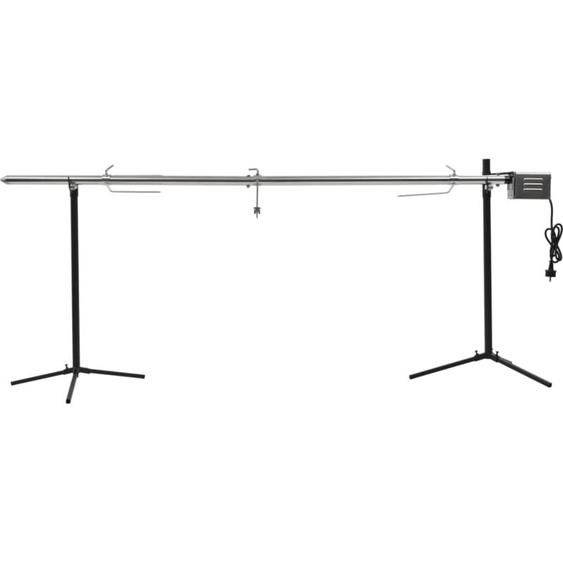 Gril de barbecue automatique avec moteur Inox 207x45x81 cm - Vidaxl