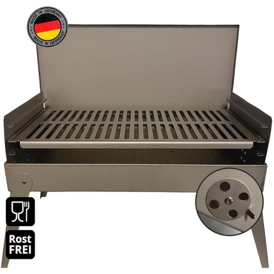 Gril de camping pliable en acier inoxydable