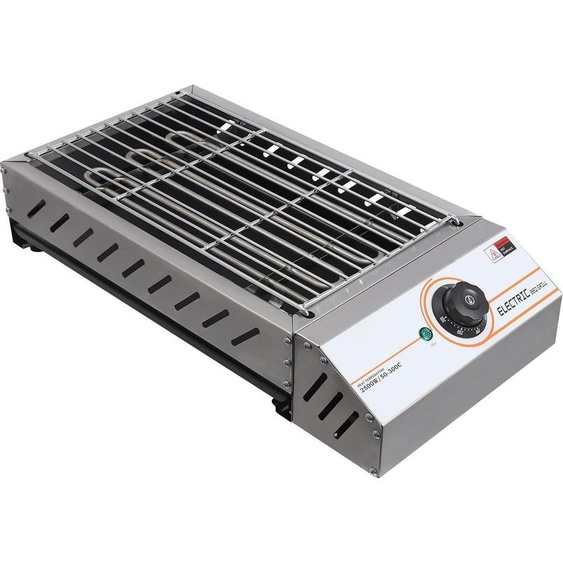 Gril électrique BBQ - Modèle SC-JHD9-T - Rectangulaire - Acier inoxydable - 2,5 kW - 220 V/50 Hz - Température réglable 50-300 °C - Alimentation secteur