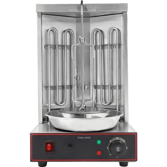 Gril électrique pour shawarma, puissance 3000W, design rotatif automatique, argenté