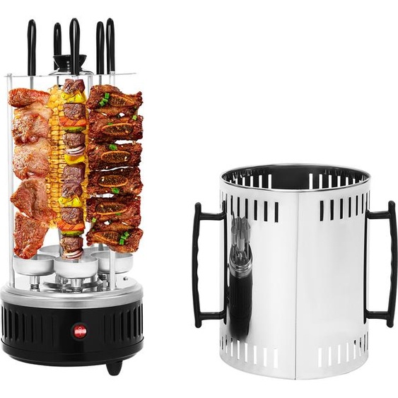 Gril électrique vertical avec 5* brochettes Gril de table Gril rotatif