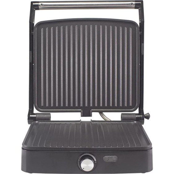 Gril multifonctionnel Beper P101TOS502, 1800W, Poids à louverture 180g, Thermostat, Surface antiadhésive, Acier inoxydable