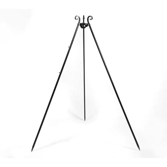 Gril suspendu 180 cm - Trépied - Ensemble de chaînes - Fait main - Acier massif - Pliable