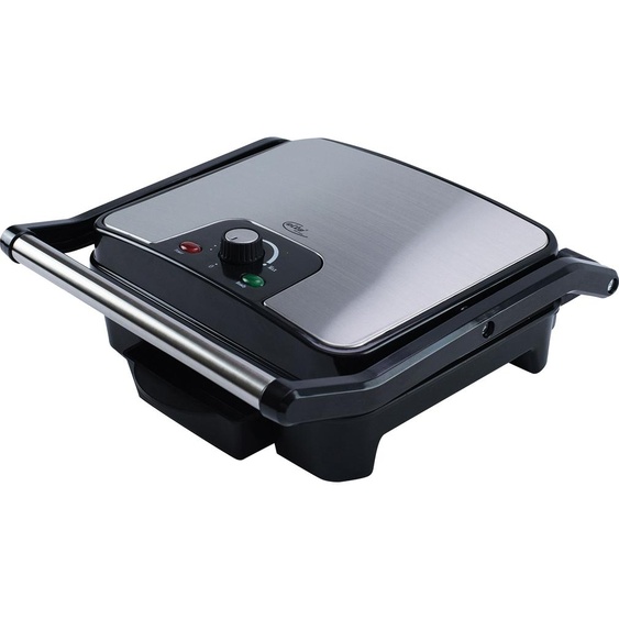 Grill de contact en acier inoxydable avec thermostat et bac à graisse