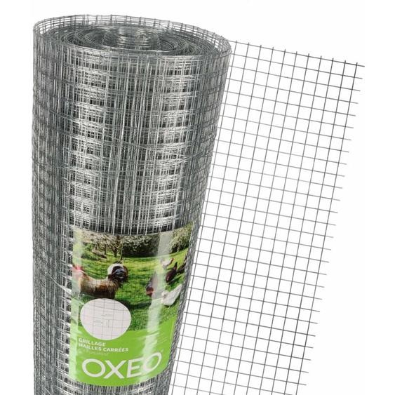 Grillage à poule 30m Haut 1m - Acier galvanisé – Maille carré 16x16mm - Filet de clôture pour poulailler - Epaisseur fil 0,8mm