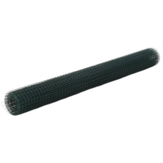 Grillage Acier avec revêtement en PVC 25x1,5 m Vert