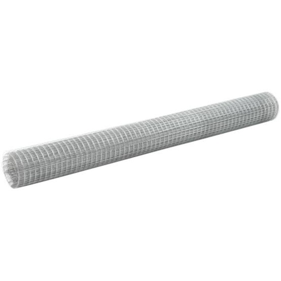 Grillage pour volière Acier galvanisé 25x1,5 m Argenté