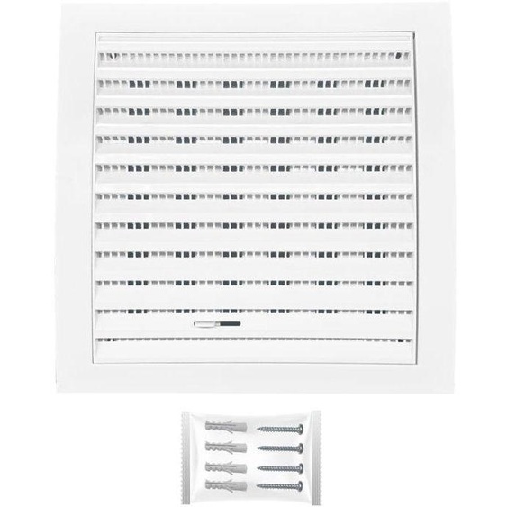 Grille daération avec moustiquaire en plastique 150 x 150 mm