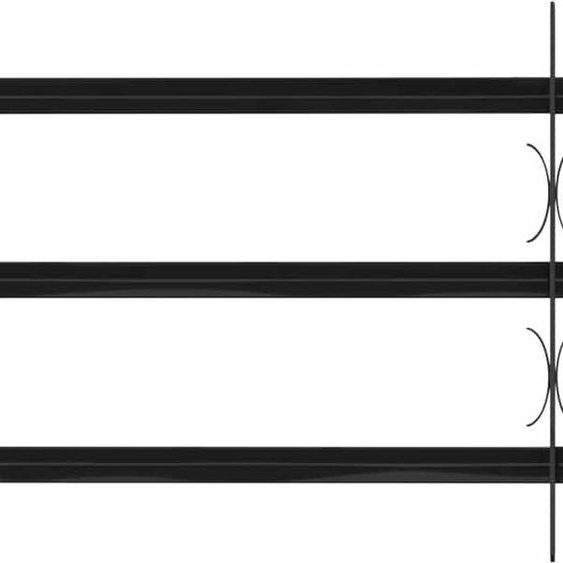 Grille de fenêtre vidaXL 116 x 45 cm, acier thermolaqué noir