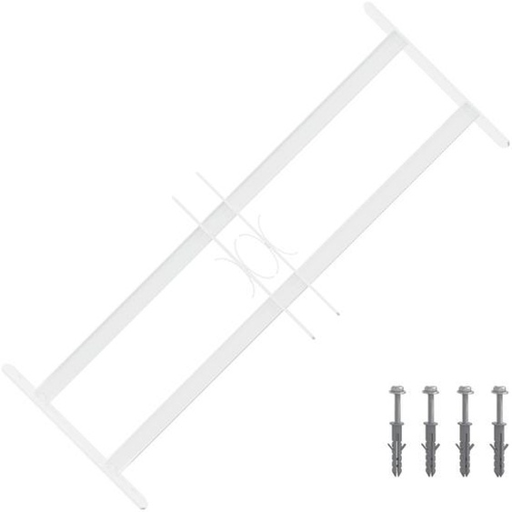 Grille de sécurité pour fenêtre vidaXL avec 2 barres transversales, 43-74 cm