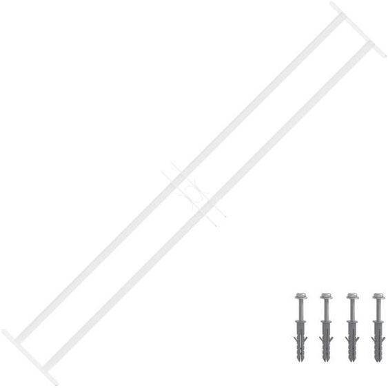Grille de sécurité pour fenêtre vidaXL avec 2 barres transversales, 93-174 cm