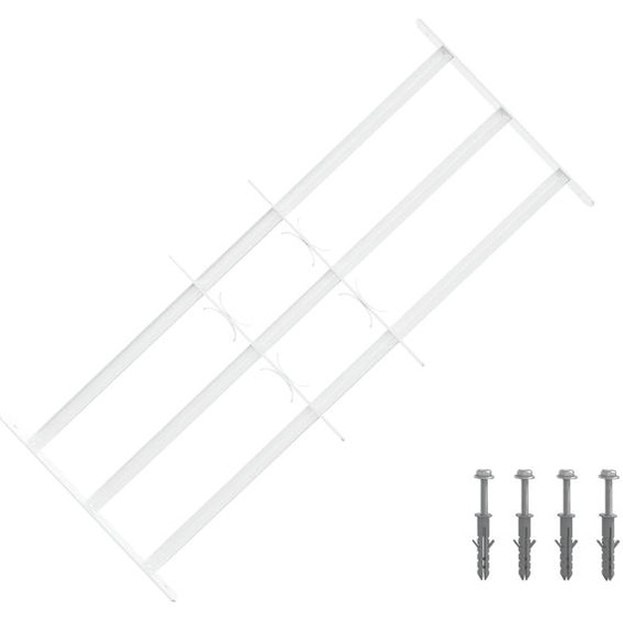 Grille de sécurité pour fenêtre vidaXL avec 3 barres transversales, 63-114 cm