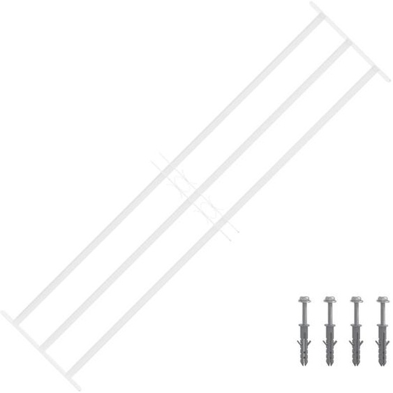 Grille de sécurité pour fenêtre vidaXL avec 3 barres transversales, 93-174 cm