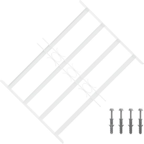 Grille de sécurité pour fenêtre vidaXL avec 4 barres transversales, 43-74 cm