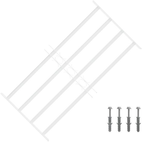 Grille de sécurité pour fenêtre vidaXL avec 4 barres transversales, 63-114 cm