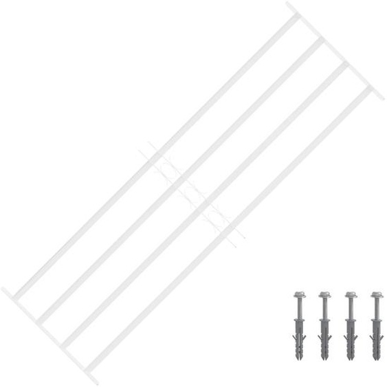 Grille de sécurité pour fenêtre vidaXL avec 4 barres transversales, 93-174 cm
