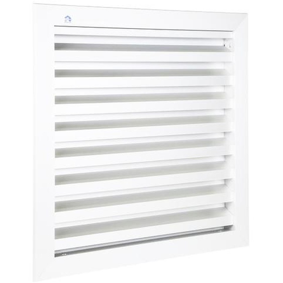 Grille de ventilation 200x200mm aluminium blanc RAL9010 - RENSON - 411226