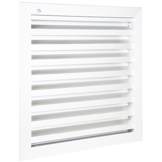 Grille de ventilation 400x400mm aluminium gris - RENSON - 41144