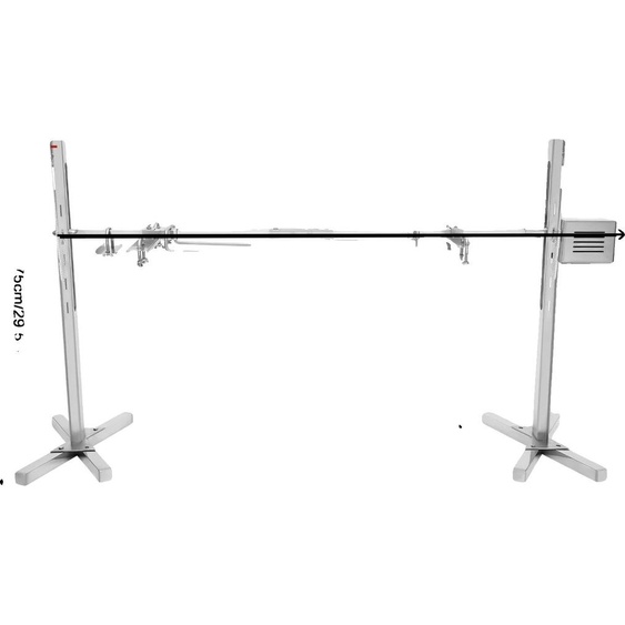 Grille électrique, réglable en hauteur, acier inoxydable, argent