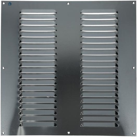 Grille estampée 436 largeur 400 mm hauteur 400 mm anodisé argent RENSON 16266