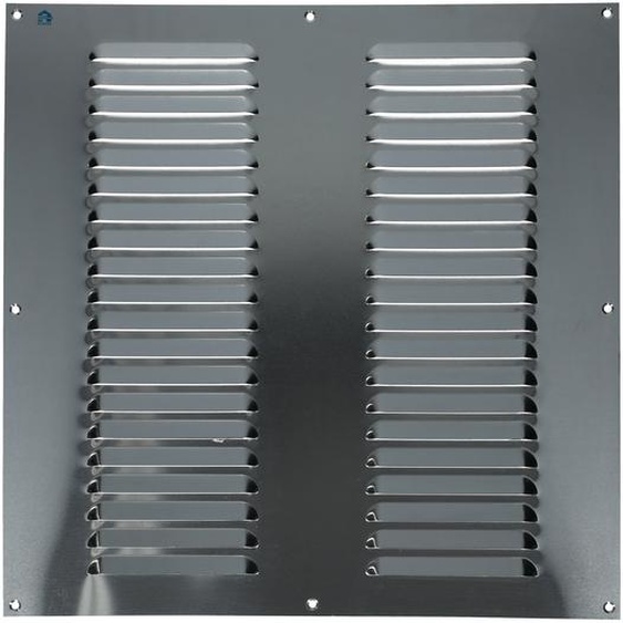 Grille estampée 436 largeur 500mm hauteur 500mm anodisé argent - RENSON - 8343