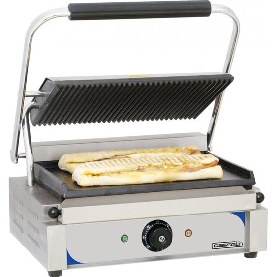 Grille-pain Casselin avec plaque inférieure rainurée ou plate en fonte 2200W, Variante:plaque inférieure lisse