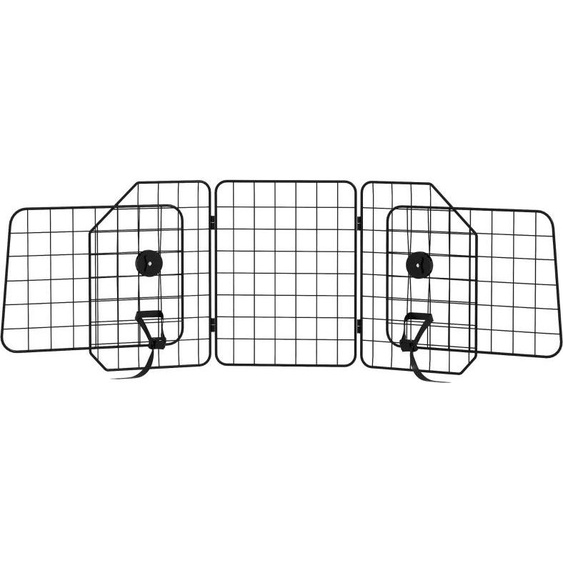 Grille pour voiture Fortuna Lai pour chiens, réglable de 93 à 150 cm, pliable, montage facile, acier, noir